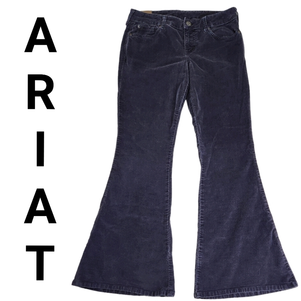 ARIAT Corduroy Flare Jean Dark Gray Womens Size 28